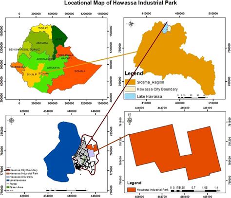 Location map of Hawassa Industrial Park. Source Authors’ Design (2022 ...