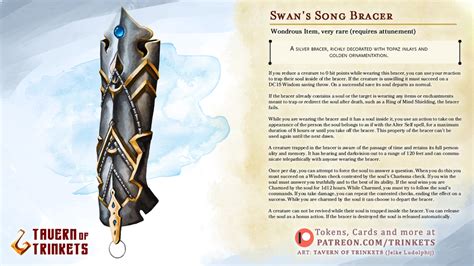 The Swan's Song Bracer | An illustrated Magic Item for some f*cked up ...