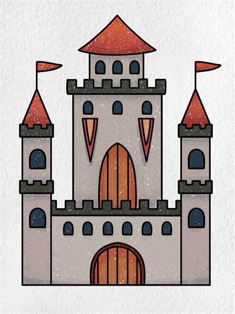 How To Draw A Meval Castle Step By Step - Infoupdate.org