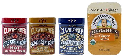 Amazon.com : Organic Mints Candy Tin 4 Flavor Variety Bundle, (1) each: Newman's Own Organics ...