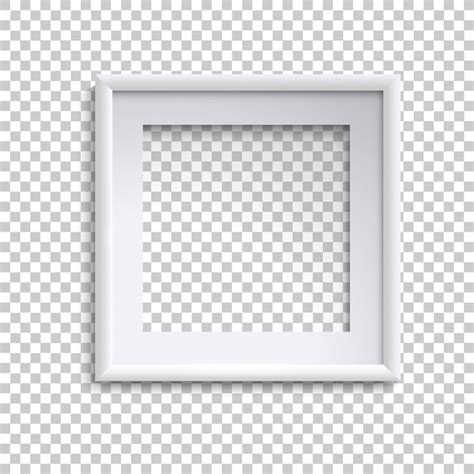 Premium Vector | Blank white picture frame, square empty picture frame