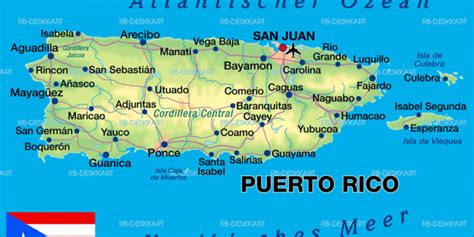 Map of Puerto Rico (Island in USA) | Welt-Atlas.de