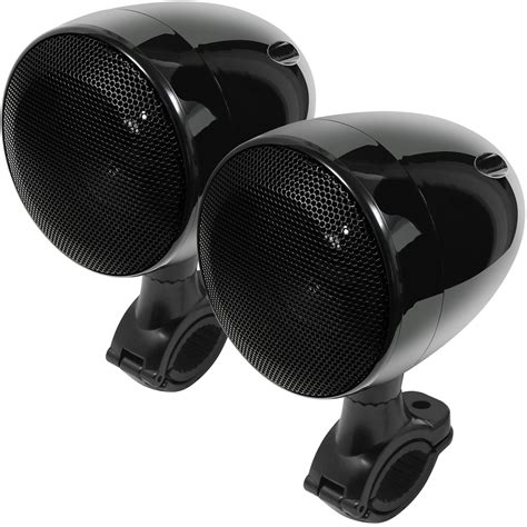 GoHawk TN4-W 4 in. Waterproof Bluetooth Motorcycle Speakers and Amplifier System (Black ...