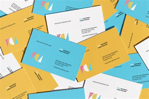 Scattered Business Card Free Mockup - Free Mockup World