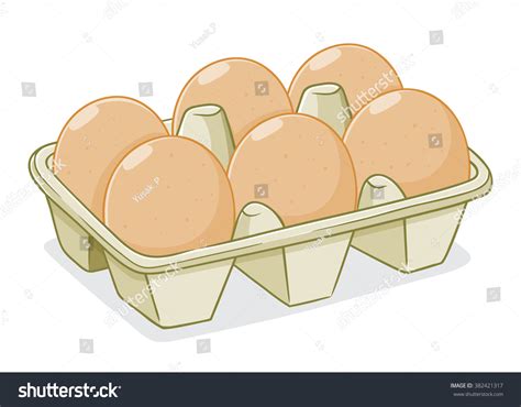 Eggs Carton Box Hand Drawing Vector Stock Vector (Royalty Free ...