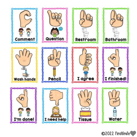 Hands signals Posters for the classroom | Made By Teachers