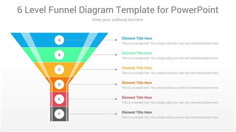 6 Level Funnel Diagram Template for PowerPoint | Flow chart template, Powerpoint, Powerpoint ...