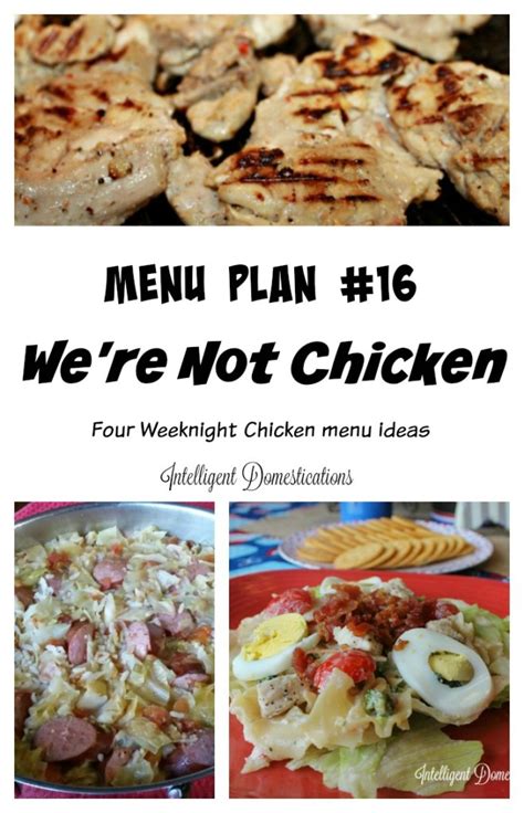 Menu Plan #16 We're Not Chicken!