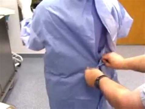 Wearing Surgical Gown Without Help - YouTube