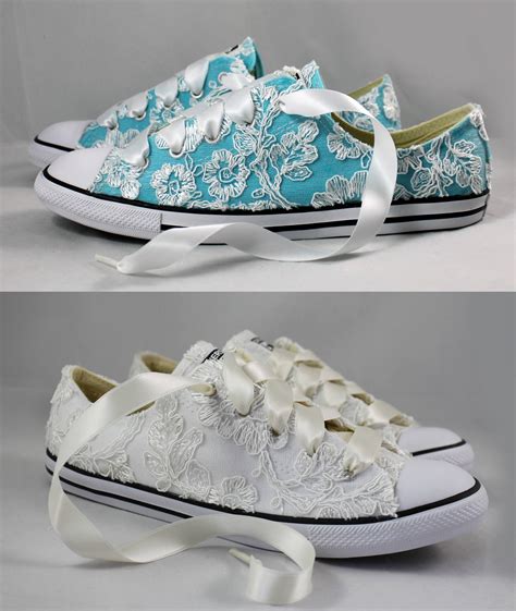 Custom White Floral Lace Wedding Converse For kellypricems -White Lace ...