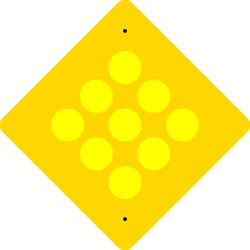 Buy Yellow Reflector Warning Signs - 18x18 | STOPSignsAndMore.com