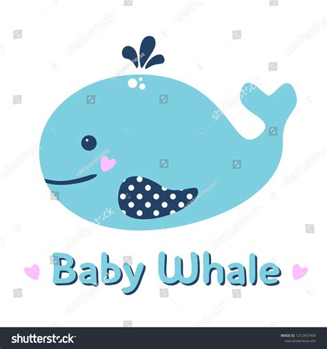 Cute Print Baby Whale Kids Vector Stock Vector (Royalty Free ...