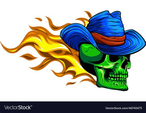 Skull cowboy Royalty Free Vector Image - VectorStock