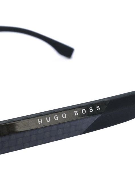 Hugo Boss Rectangular Frame Glasses In Black | ModeSens