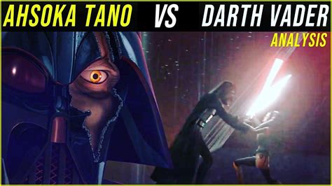 Ahsoka Tano vs Darth Vader | Lightsaber Duel Analysis - YouTube