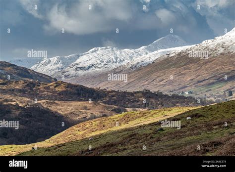 First snow in Scottish Highlands Stock Photo - Alamy