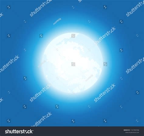 Blue Moon Background Isolated Vector Illustration Stock Vector (Royalty ...