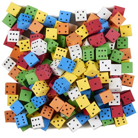 Foam Spot Dice, Assorted Color, 16mm, Bag of 200 - KOP18920 | Koplow Games Inc. | Dice