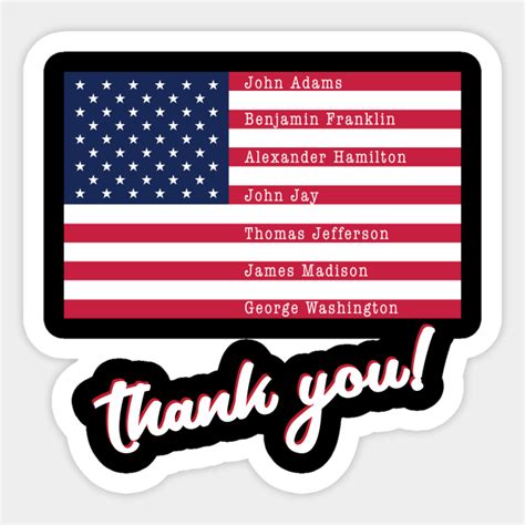 Founding fathers USA Flag gratitude gift - America - Sticker | TeePublic