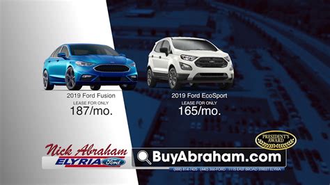 Nick Abraham Elyria Ford Nov 2019 Specials - YouTube