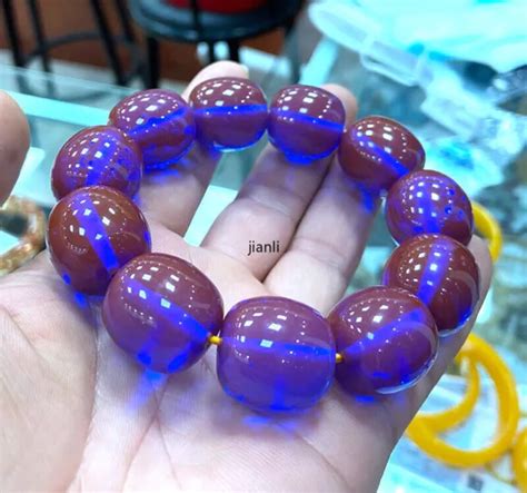 CERTIFICATE 20-21MM NATURAL Mexico Sky Amber Beads Bracelet Crystal ...
