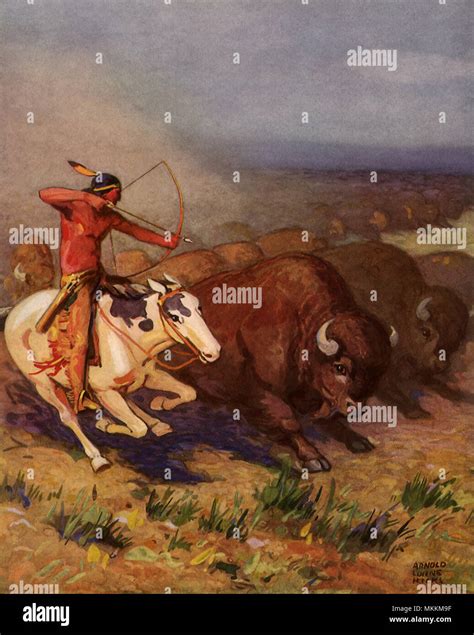 Indians hunting the bison hi-res stock photography and images - Alamy