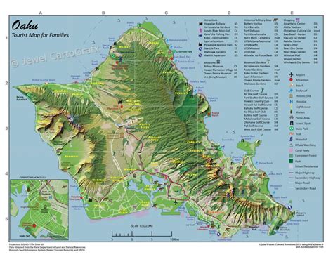 Large Map Of Oahu