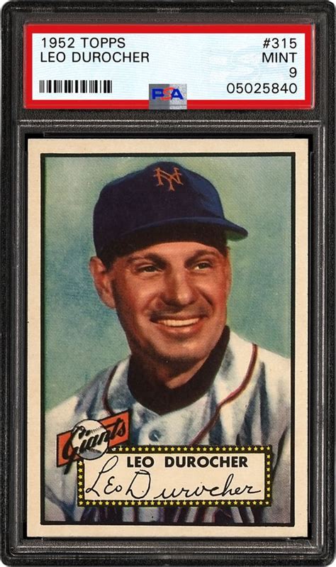 1952 Topps Leo Durocher | PSA CardFacts®