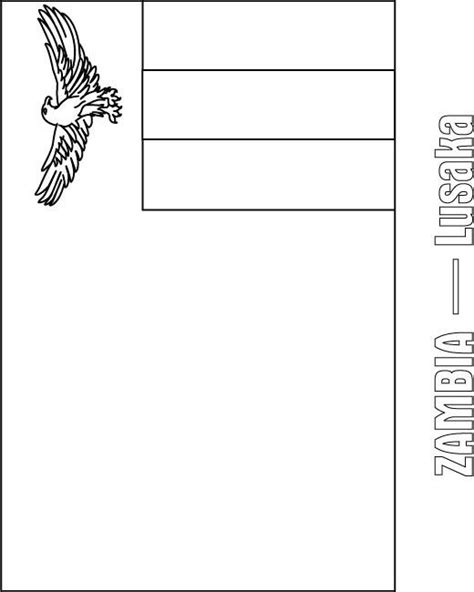 Zambia Flag Coloring Page | Flag coloring pages, Zambia flag, Zambia