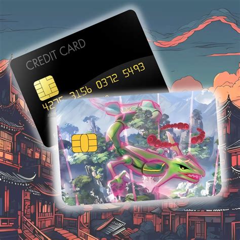 Rayquaza Vmax Credit Card Skin, Sticker, Cover Anime Sport Artworks ...