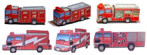 PAPERMAU: A Lot Of Fire Trucks And Ambulances Paper Models - by Ono ...