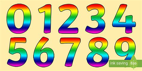 FREE! - 👉 Rainbow Alphabet Display Numbers (teacher made)