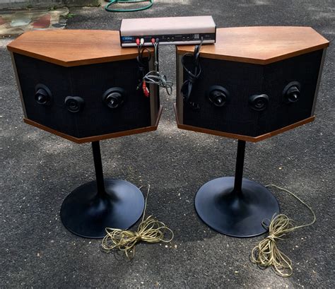 Vintage Bose 901 Series V Speakers Walnut Case w/ Black Stands ...