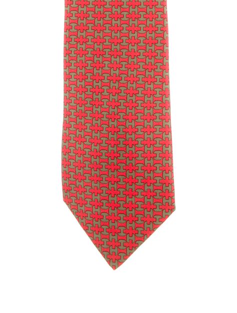 Hermès Silk Pattern Tie - Red Ties, Suiting Accessories - HER526598 ...