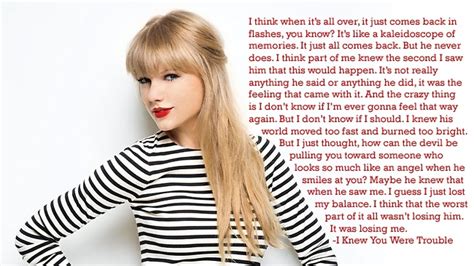 Taylor Swift - I Knew You Were Trouble Monologue at the beginning of ...