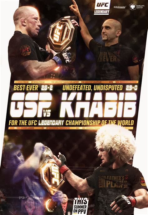 UFC LEGENDARY: GSP vs KHABIB | Behance