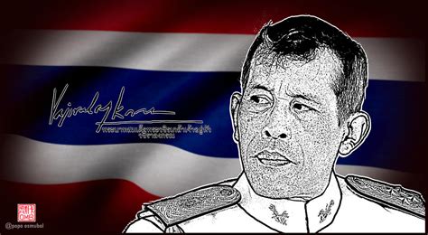 Thai King Maha Vajiralongkorn- digital portrait by PapaOsmubal on DeviantArt