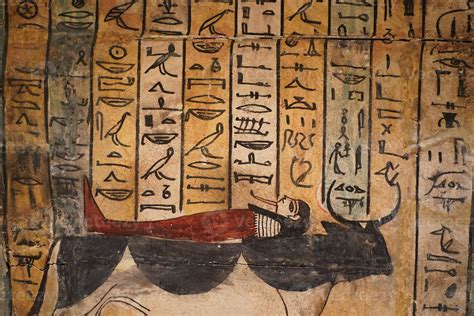 egyptian wooden sarcophagus hieroglyphs detail 17362509 Stock Photo at ...