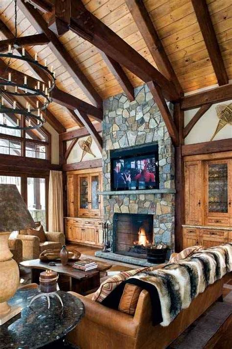 ceiling stains | Cabin interior design, Log cabin interior, Cabin interiors