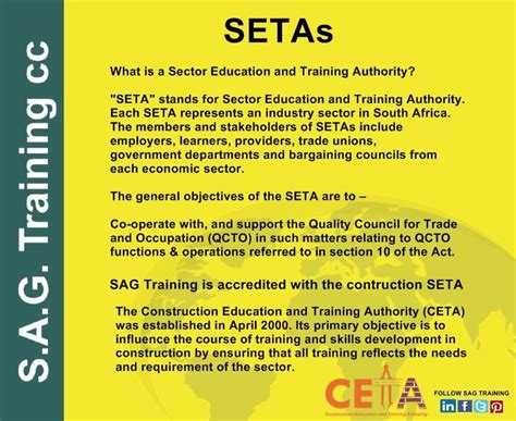 #SETAs #CETA #SAGTraining #WSP Industry Sectors, Trade Union, Education ...