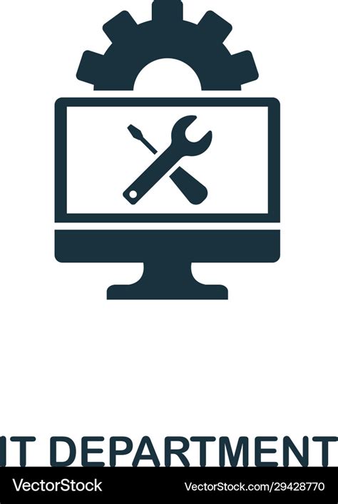 It department icon simple element from data Vector Image