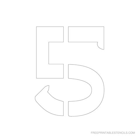 Free Printable 5 Inch Number Stencils - Printable Form, Templates and Letter