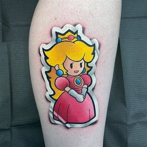 Princess Peach Tattoo Designs