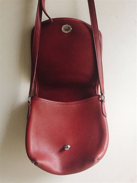 Vintage 1990s red crossbody COACH purse | adjustable strap | red COACH bag | Able Shoppe | coach ...