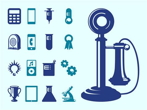 Technology And Science Icons Vector Art & Graphics | freevector.com