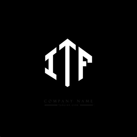 ITF letter logo design with polygon shape. ITF polygon and cube shape ...