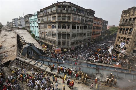 India overpass collapse death toll rises as police detain 5 construction company officials amid ...