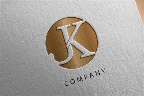 Elegant Gold alphabet J K Logo | Creative Market