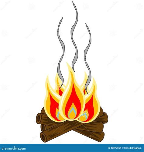 Campfire Vector stock vector. Illustration of background - 48877054