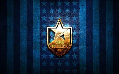 Download wallpapers North Carolina FC flag, USL, black metal background ...